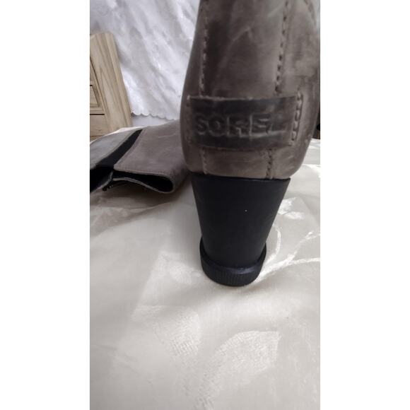 Sorel Joan Of Arctic Wedge II Boots Womens Size 7.5 Gray Waterproof Leather Zip - Picture 6 of 10